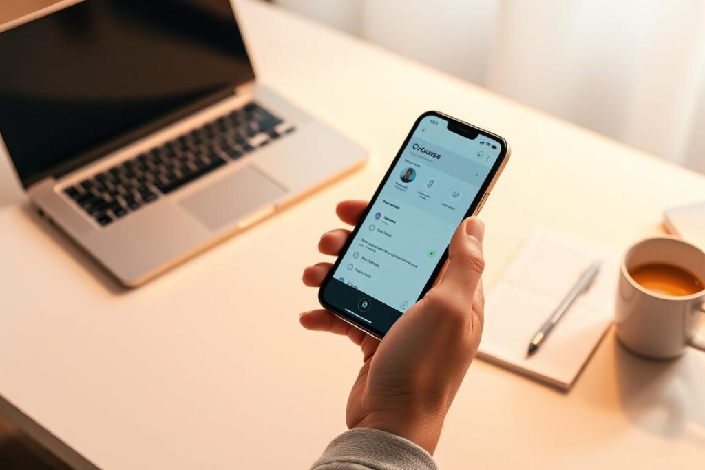criar cursos online pelo celular
